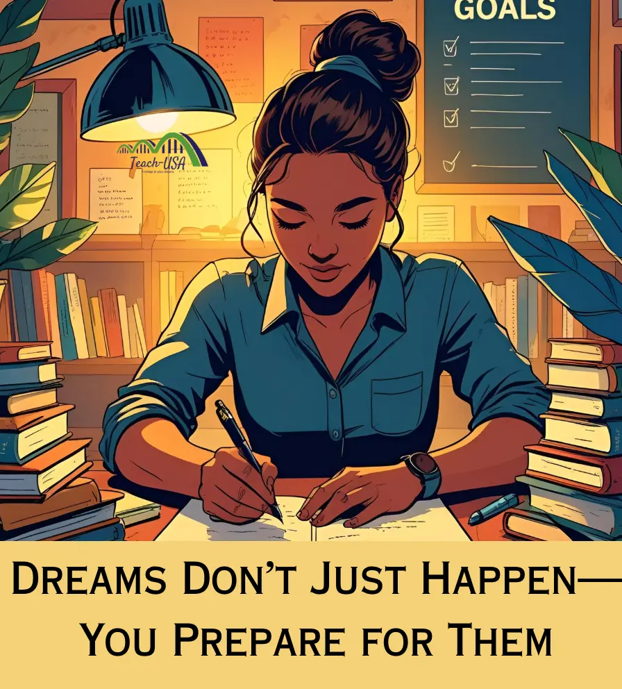 You prepare for your dreams to happen
